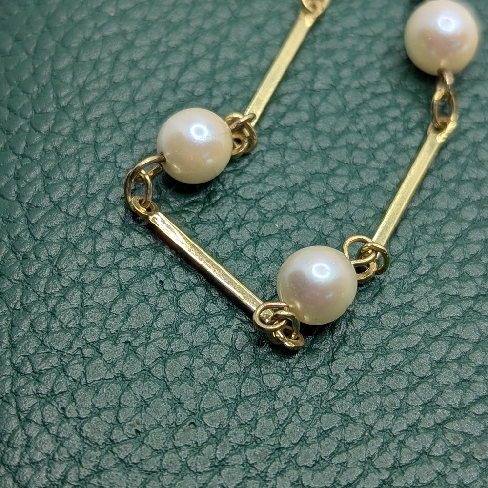 ✨ 8K Gold Natural Pearl Necklace ✨ - Picture 4 of 11